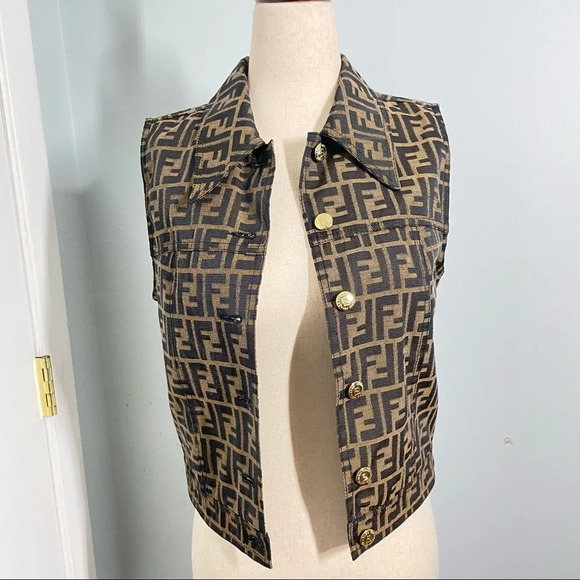 Fendi Jeans Cropped Jacket Vest size IT40 - Picture 12 of 17